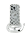 Case Karl Lagerfeld KLHMP15XHCKCKLCT Apple iPhone 15 Pro Max Hardcase IML Crossbody Monogram Karl & Choupette Head MagSafe transparent
