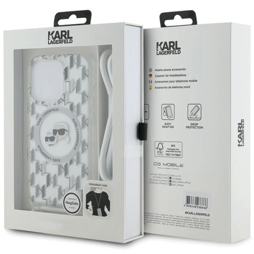 Kup Etui Karl Lagerfeld KLHMP15XHCKCKLCT Apple iPhone 15 Pro Max hardcase IML Crossbody Monogram Karl & Choupette Head MagSafe transparent - KLD2092 - {ean13} - Sklep Home Screen