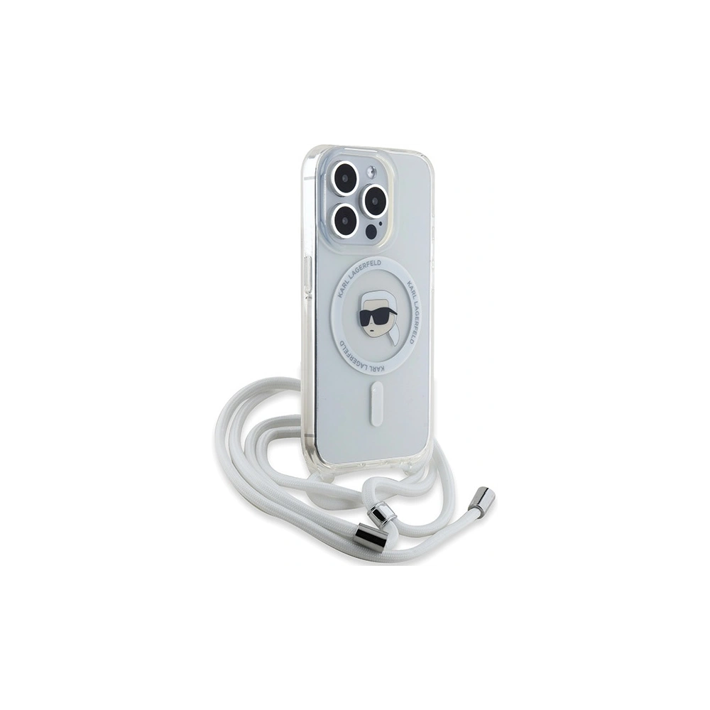 Etui Karl Lagerfeld KLHMP15XHCKHNT Apple iPhone 15 Pro Max hardcase Crossbody IML Karl Head Magsafe transparent