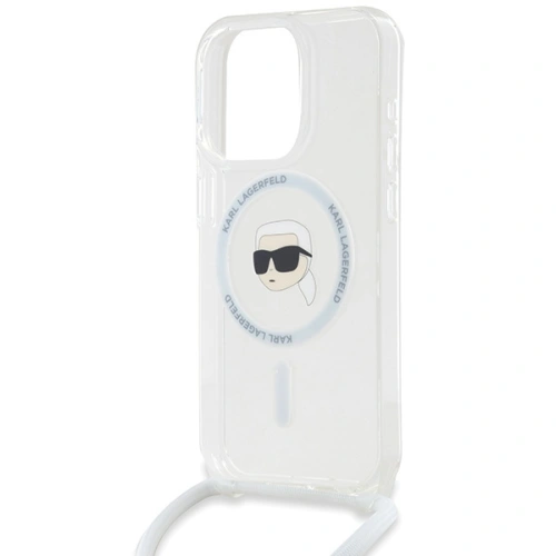 Buy Karl Lagerfeld KLHMP15XHCKHNT Apple iPhone 15 Pro Max hardcase Crossbody IML Karl Head Magsafe transparent - KLD2093 - {ean13} - Home Screen Store Europe