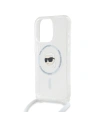 Buy Karl Lagerfeld KLHMP15XHCKHNT Apple iPhone 15 Pro Max hardcase Crossbody IML Karl Head Magsafe transparent - KLD2093 - {ean13} - Home Screen Store Europe