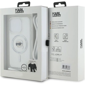 Kup Case Karl Lagerfeld KLHMP15XHCKHNT Apple iPhone 15 Pro Max Hardcase Crossbody IML Karl Head Magsafe transparent - KLD2093 - {ean13} - Sklep Home Screen