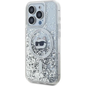Kup Case Karl Lagerfeld KLHMP15XLGCHSGH Apple iPhone 15 Pro Max Hardcase Liquid Glitter Choupette Head Magsafe transparent - KLD2094 - {ean13} - Sklep Home Screen