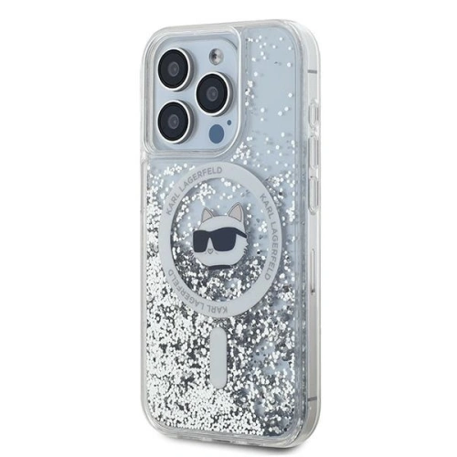 Kup Etui Karl Lagerfeld KLHMP15XLGCHSGH Apple iPhone 15 Pro Max hardcase Liquid Glitter Choupette Head Magsafe transparent - KLD2094 - {ean13} - Sklep Home Screen