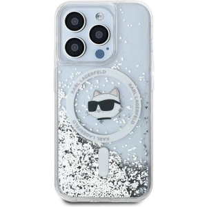 Kup Case Karl Lagerfeld KLHMP15XLGCHSGH Apple iPhone 15 Pro Max Hardcase Liquid Glitter Choupette Head Magsafe transparent - KLD2094 - {ean13} - Sklep Home Screen