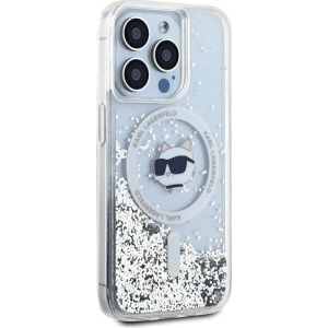 Kup Case Karl Lagerfeld KLHMP15XLGCHSGH Apple iPhone 15 Pro Max Hardcase Liquid Glitter Choupette Head Magsafe transparent - KLD2094 - {ean13} - Sklep Home Screen