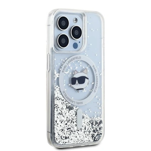 Kup Etui Karl Lagerfeld KLHMP15XLGCHSGH Apple iPhone 15 Pro Max hardcase Liquid Glitter Choupette Head Magsafe transparent - KLD2094 - {ean13} - Sklep Home Screen