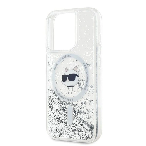 Kup Etui Karl Lagerfeld KLHMP15XLGCHSGH Apple iPhone 15 Pro Max hardcase Liquid Glitter Choupette Head Magsafe transparent - KLD2094 - {ean13} - Sklep Home Screen
