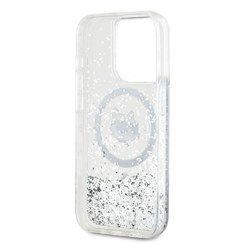 Kup Etui Karl Lagerfeld KLHMP15XLGCHSGH Apple iPhone 15 Pro Max hardcase Liquid Glitter Choupette Head Magsafe transparent - KLD2094 - {ean13} - Sklep Home Screen