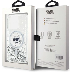 Kup Case Karl Lagerfeld KLHMP15XLGCHSGH Apple iPhone 15 Pro Max Hardcase Liquid Glitter Choupette Head Magsafe transparent - KLD2094 - {ean13} - Sklep Home Screen