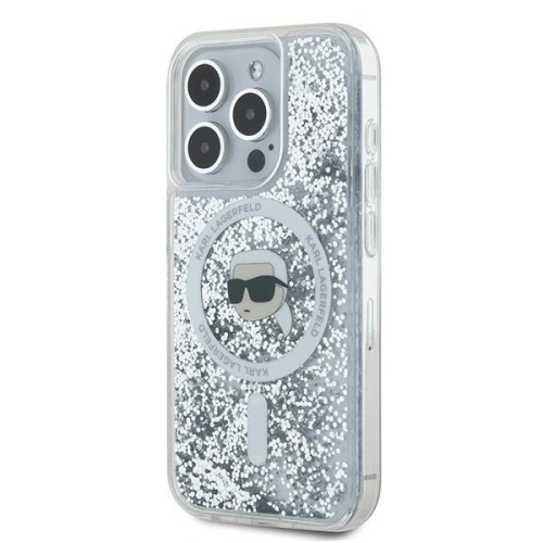 Kup Etui Karl Lagerfeld KLHMP15XLGKISGH Apple iPhone 15 Pro Max hardcase Liquid Glitter Karl Head Magsafe transparent - KLD2095 - {ean13} - Sklep Home Screen