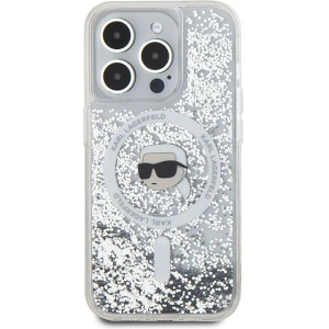 Kup Etui Karl Lagerfeld KLHMP15XLGKISGH Apple iPhone 15 Pro Max hardcase Liquid Glitter Karl Head Magsafe transparent - KLD2095 - {ean13} - Sklep Home Screen