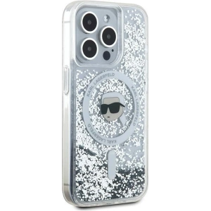 Kup Case Karl Lagerfeld KLHMP15XLGKISGH Apple iPhone 15 Pro Max Hardcase Liquid Glitter Karl Head Magsafe transparent - KLD2095 - {ean13} - Sklep Home Screen