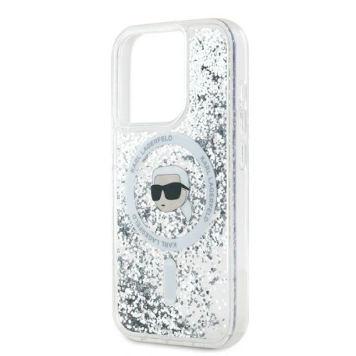 Kup Etui Karl Lagerfeld KLHMP15XLGKISGH Apple iPhone 15 Pro Max hardcase Liquid Glitter Karl Head Magsafe transparent - KLD2095 - {ean13} - Sklep Home Screen