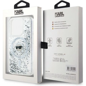 Kup Case Karl Lagerfeld KLHMP15XLGKISGH Apple iPhone 15 Pro Max Hardcase Liquid Glitter Karl Head Magsafe transparent - KLD2095 - {ean13} - Sklep Home Screen