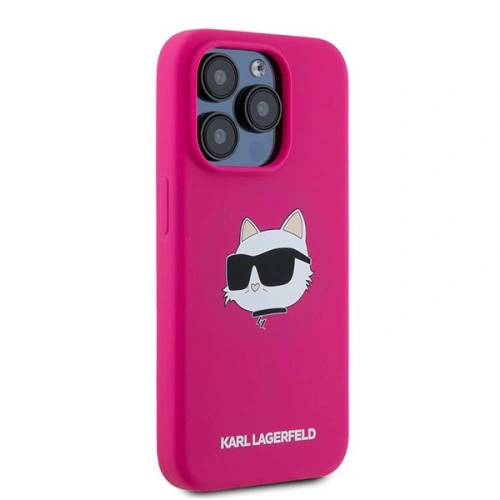 Kup Case Karl Lagerfeld KLHMP15XSCHPPLF Apple iPhone 15 Pro Max Hartschale Silikon Choupette Head MagSafe rosa/fuchsia - KLD2096 - {ean13} - Sklep Home Screen