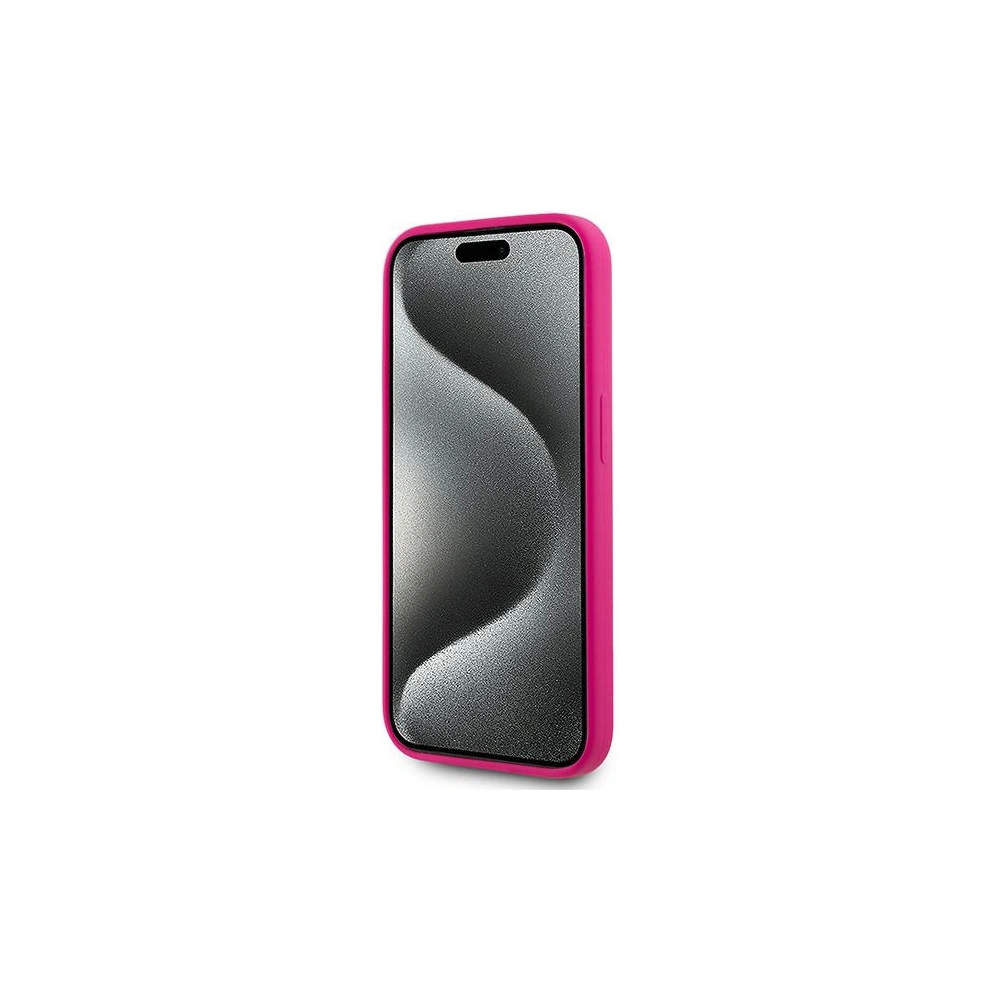 Etui Karl Lagerfeld KLHMP15XSCHPPLF Apple iPhone 15 Pro Max hardcase Silicone Choupette Head MagSafe różowy/fuschia