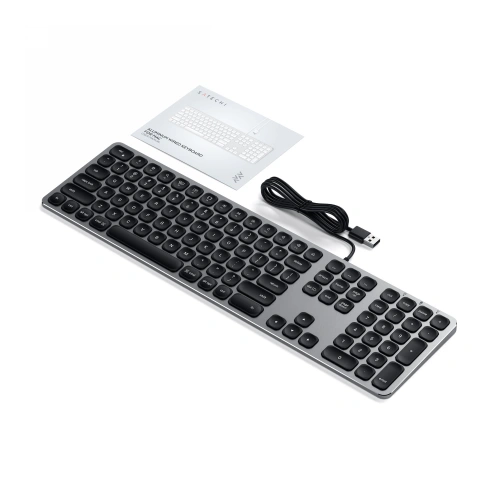 Kup Klaviatură din aluminiu Satechi Tastatură USB-A cu fir gri space - STH141 - {ean13} - Sklep Home Screen