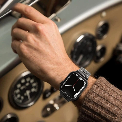 Kup Pásky Tech-Protect Stainless Line Apple Watch 4/5/6/7/8/9/SE/Ultra 1/2 42/44/45/49mm černá - THP2881 - {ean13} - Sklep Home Screen