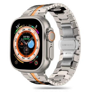 Kup Pasek Tech-Protect Stainless Line Apple Watch 4/5/6/7/8/9/SE/Ultra 1/2 42/44/45/49mm titan/portocalie - THP2883 - {ean13} - Sklep Home Screen