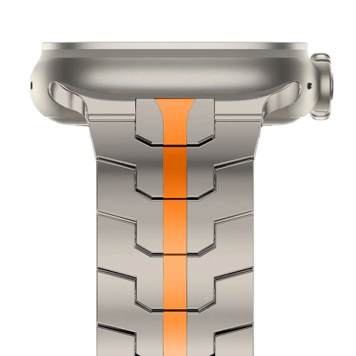 Kup Tech-Protect Stainless Line Apple Watch 4/5/6/7/8/9/SE/Ultra 1/2 42/44/45/49mm Titan/Orange - THP2883 - {ean13} - Sklep Home Screen