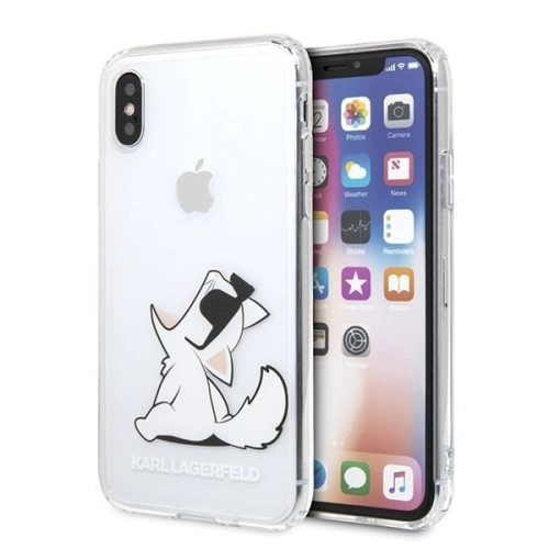 Kup Karl Lagerfeld KLHCPXCFNRC iPhone X/Xs Hartschalenetui transparent Choupette Fun - KLD191CL - {ean13} - Sklep Home Screen
