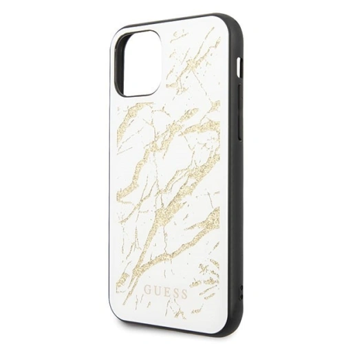 Kup Husă Guess GUHCN65MGGWH Apple iPhone 11 Pro Max alb/white hard case Glitter Marble Glass - GUE279WHT - {ean13} - Sklep Home Screen