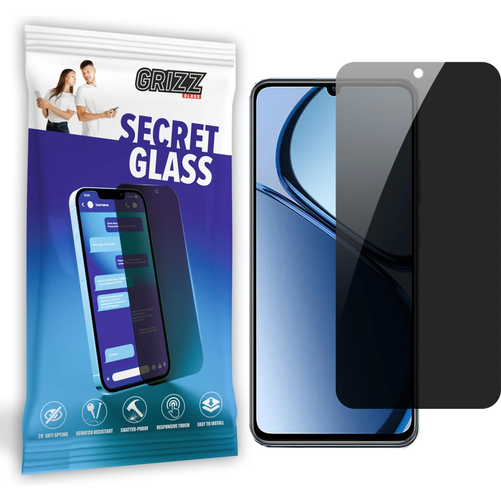Matowe szkło prywatyzujące GrizzGlass SecretGlass do Realme C63