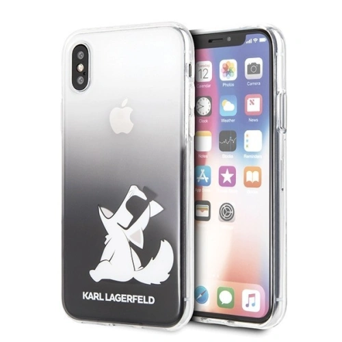 Kup Karl Lagerfeld KLHCPXCFNRCBK iPhone X/Xs Hartschalenetui schwarz/schwarz Choupette Fun - KLD192BLK - {ean13} - Sklep Home Screen