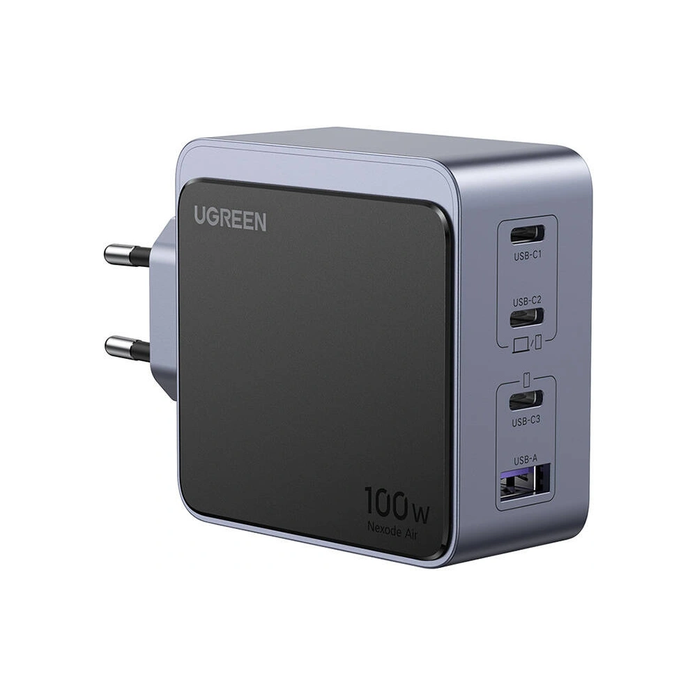 Ładowarka sieciowa UGREEN Nexode Air 100W USB-A, 3xUSB-C szara