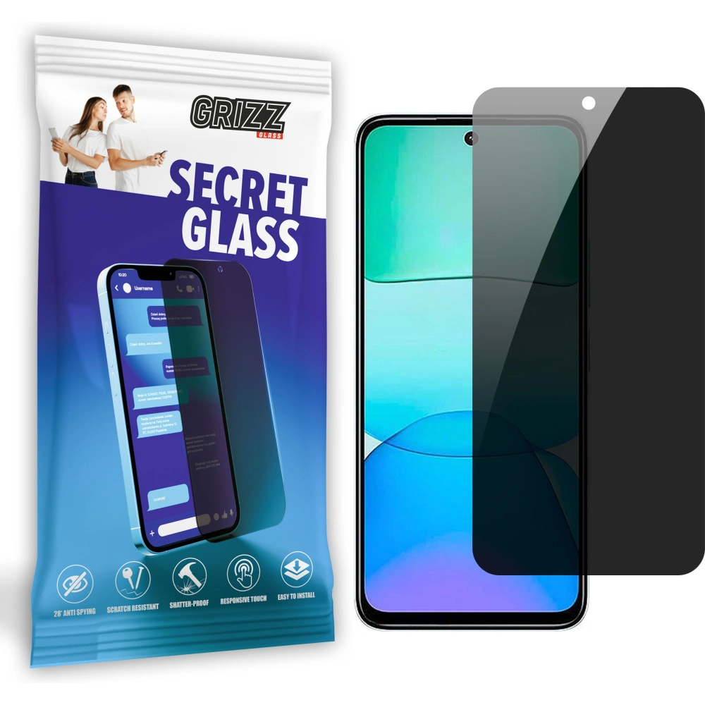 Matowe szkło prywatyzujące GrizzGlass SecretGlass do Xiaomi Redmi 13
