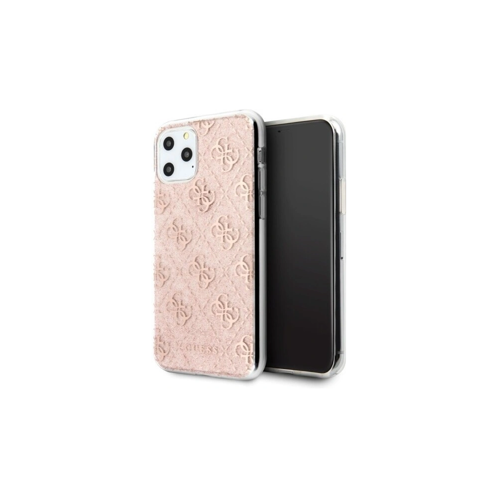 Etui Guess GUHCN65PCU4GLPI Apple iPhone 11 Pro Max różowy/pink hard case 4G Glitter