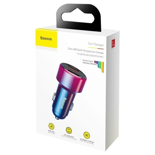 Kup Automobilová nabíječka Baseus Magic 2x USB QC 3.0 45W (červeno-modrá) - BSU701REDBLU - {ean13} - Sklep Home Screen