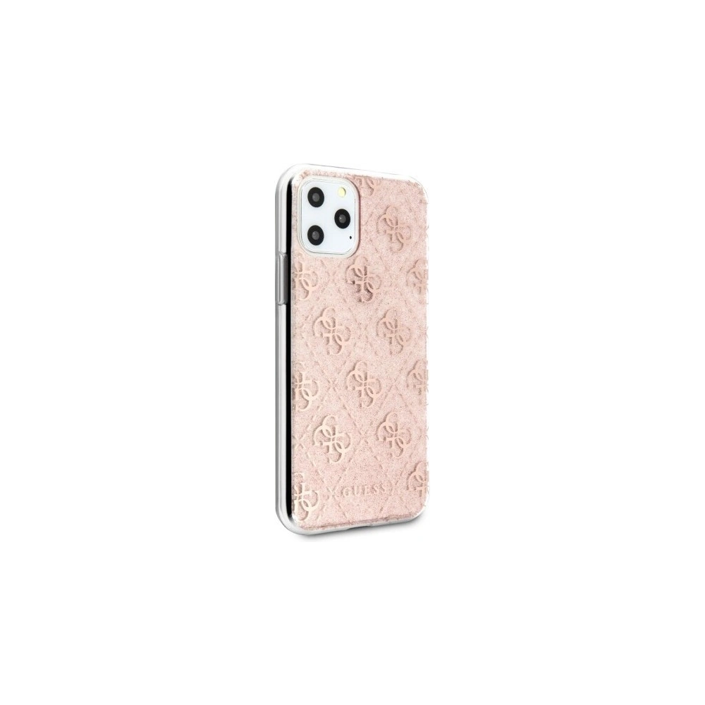 Etui Guess GUHCN65PCU4GLPI Apple iPhone 11 Pro Max różowy/pink hard case 4G Glitter