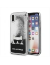 Karl Lagerfeld KLHCPXCHPEEBK iPhone X schwarz/schwarz Hartschalenetui Liquid Glitter