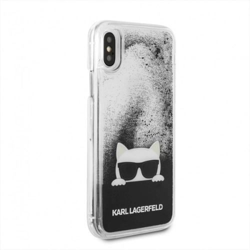 Kup Karl Lagerfeld KLHCPXCHPEEBK iPhone X black/czarny hard case Liquid Glitter - KLD194BLK - {ean13} - Sklep Home Screen
