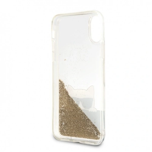 Kup Karl Lagerfeld KLHCPXCHPEEGO iPhone X Gold/Gold Hartschalenetui Liquid Glitter - KLD195GLD - {ean13} - Sklep Home Screen