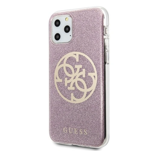 Kup Etui Guess GUHCN65PCUGLPI Apple iPhone 11 Pro Max różowy/pink hard case 4G Circle Glitter - GUE284PNK - {ean13} - Sklep Home Screen