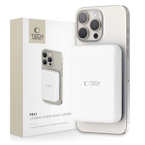Kup Powerbank Tech-Protect PB11 Lifemag MagSafe 10000mAh Weiß - THP2888 - {ean13} - Sklep Home Screen