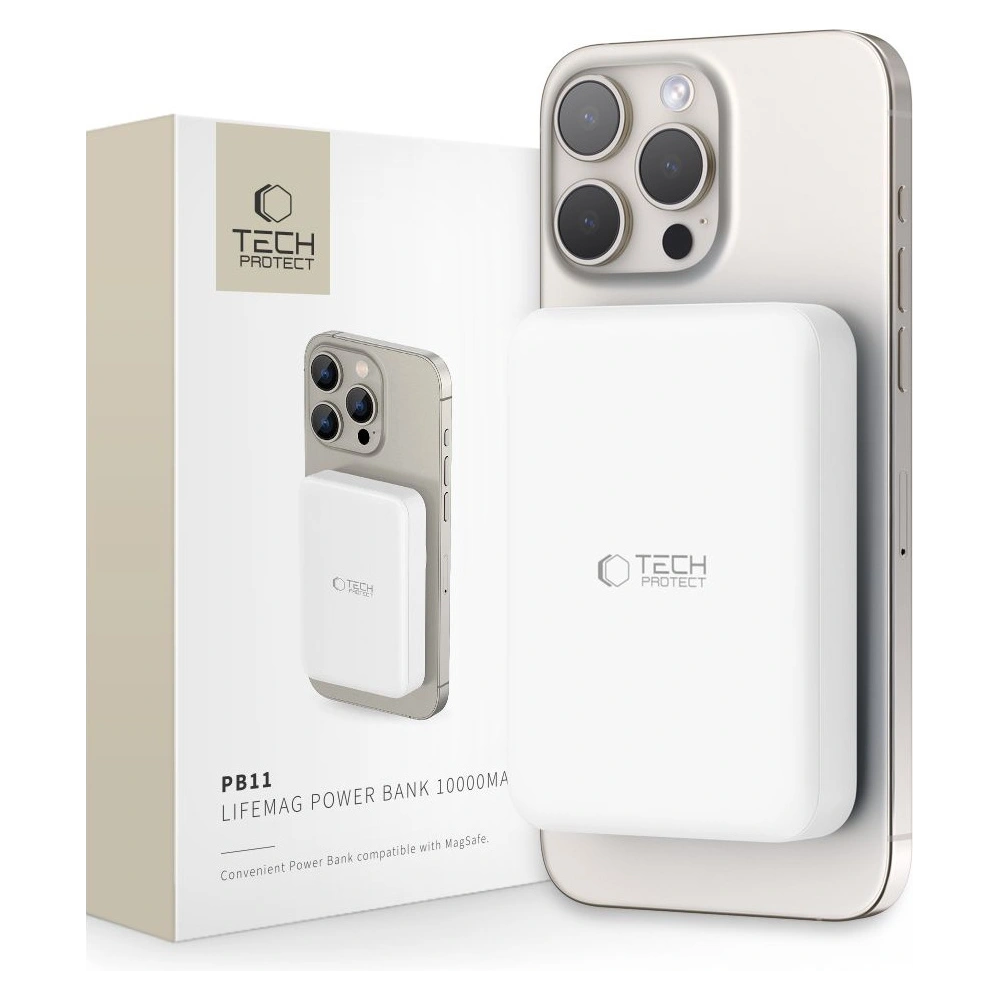 Powerbank Tech-Protect PB11 Lifemag MagSafe 10000mAh White