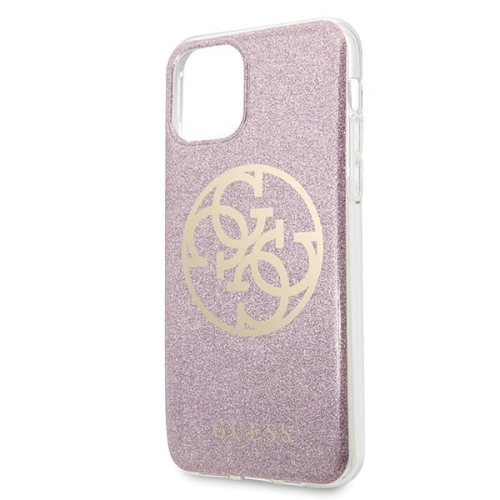 Kup Etui Guess GUHCN65PCUGLPI Apple iPhone 11 Pro Max różowy/pink hard case 4G Circle Glitter - GUE284PNK - {ean13} - Sklep Home Screen