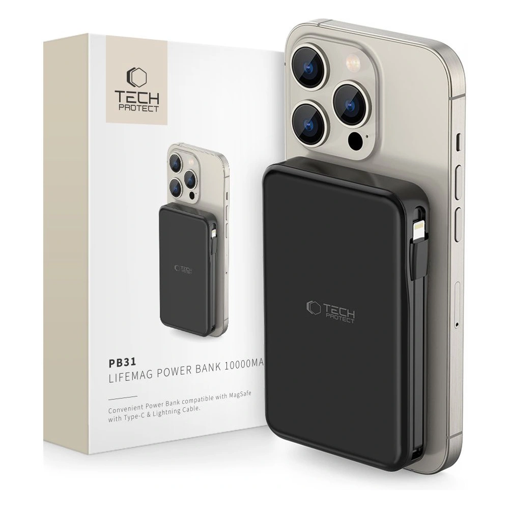 Powerbank Tech-Protect PB31 Lifemag MagSafe 10000mAh Black