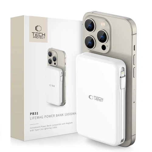 Kup Powerbank Tech-Protect PB31 Lifemag MagSafe 10000mAh Alb - THP2890 - {ean13} - Sklep Home Screen