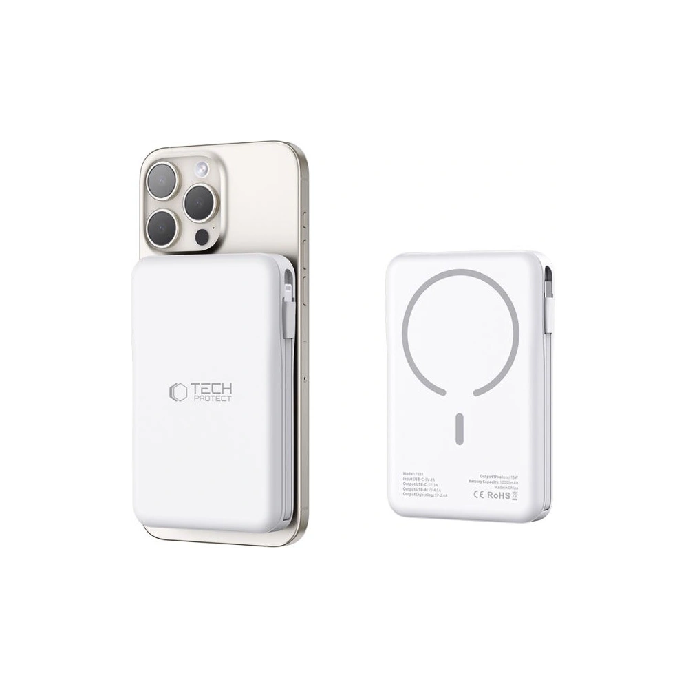 Powerbank Tech-Protect PB31 Lifemag MagSafe 10000mAh White