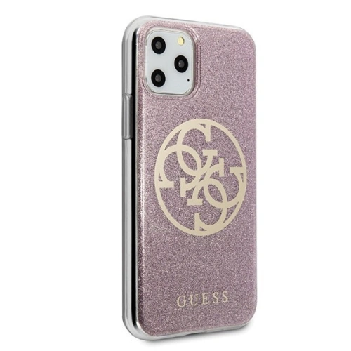 Kup Etui Guess GUHCN65PCUGLPI Apple iPhone 11 Pro Max růžový/pink tvrdý kryt 4G Circle Glitter - GUE284PNK - {ean13} - Sklep Home Screen