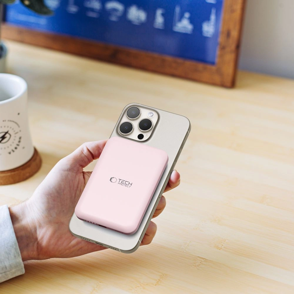 Powerbank Tech-Protect PB10 LifeMag MagSafe 5000mAh Pink