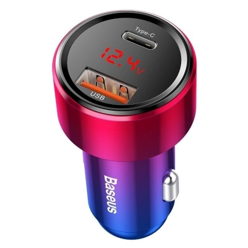 Kup Autós töltő Baseus Magic USB + USB-C QC 4.0 PD 45W (piros-kék) - BSU702REDBLU - {ean13} - Sklep Home Screen