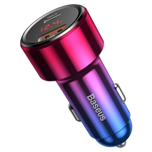 Buy Car charger Baseus Magic USB + USB-C QC 4.0 PD 45W Red&Blue - BSU702REDBLU - {ean13} - Home Screen Store Europe