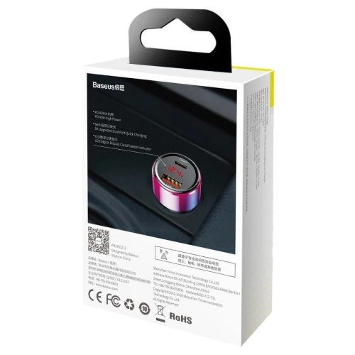 Kup Autós töltő Baseus Magic USB + USB-C QC 4.0 PD 45W (piros-kék) - BSU702REDBLU - {ean13} - Sklep Home Screen