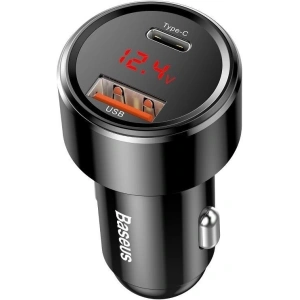Car charger Baseus Magic USB + USB-C QC 4.0  PD 45W Black